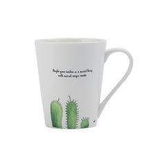 Load image into Gallery viewer, Creative Ceramics Turtle Cactus Fresh Plant Pattern Mug Office Simple Milk Coffee Cup Gift Couple Cup 12.5*8.5*8.7CM Newest
