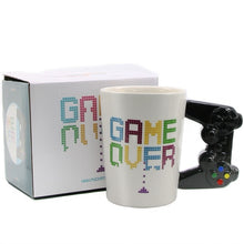 Load image into Gallery viewer, Game Over Ceramic Mug Gaming Style 3D Gamepad Controller Handle Coffee Milk Juice Mug Office Tea Cup Gamer Gameboy Birthday Gift

