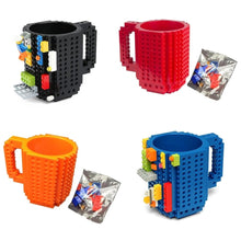 Load image into Gallery viewer, 350ml DIY Block Milk Mug Coffee Cup Creative Build-on Brick Puzzle Mug Drinking Water Holder for LEGO Building Block Drinkware
